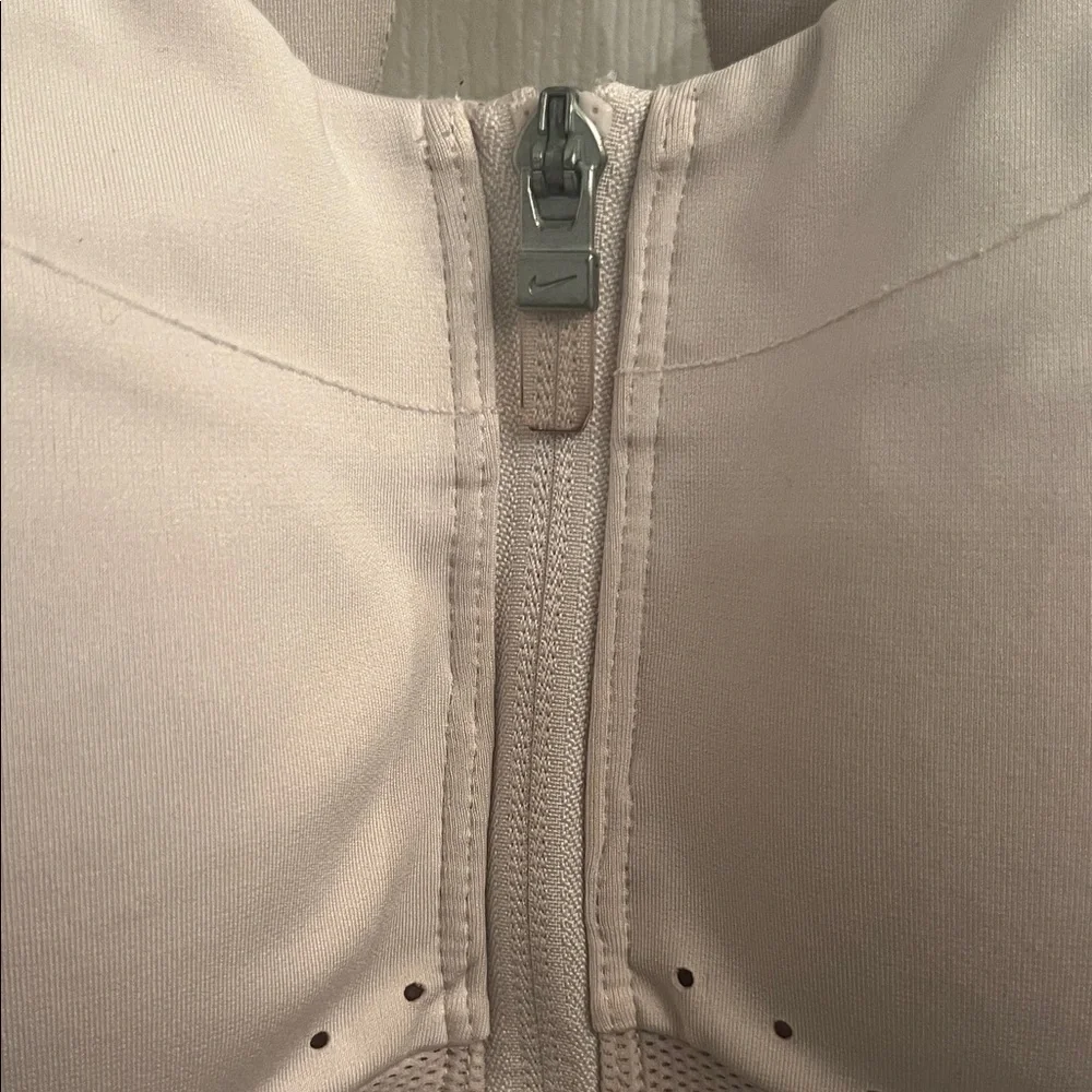 Nike Women's Cream Zip Sports Bra